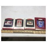 (4) CHRISTMAS KEEPSAKE ORNAMENTS (ATG) (4) CHRISTMAS KEEPSAKE ORNAMENTS (ATG)
