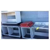 (6) ASSORTED STAINLESS STEEL TOPPED COUNTERS