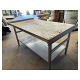 Stainless steel table, 30"x49", 24" high