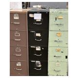 (3) 4 Drawer File Cabinets