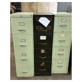 (3) 4 Drawer File Cabinets