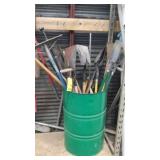 POST HOLE DIGGERS, SHOVELS, RAKES, BARREL & BARS