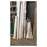 ASSORTED PVC PIPING, LIGHTS, PLYWOOD & MORE