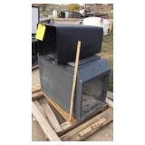 CONCRETE TRASH CAN & LINER