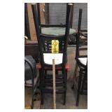 (4) BAR STOOLS & TALL LOUNGE TABLE