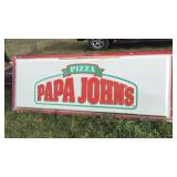 PAPA JOHNS PIZZA SIGN MEASURES 97" X 36"