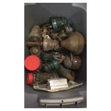 LARGE GLASS INSULATORS & VINTAGE TOOLS