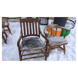 (2) WOOD CHAIRS