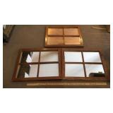 (3) MIRRORS & (2) WINDOW FRAMES