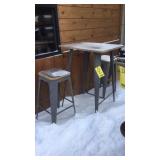 HIGH TOP TABLE & (2) STOOLS