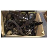 SHELF BRACKETS, MEAT GRINDER, WEDG & MISC. TOOLS