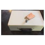 LOCK BOX, W/ KEY & PAPER CUTTER
