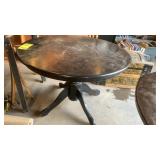 ROUND WOOD TABLE MEASURES 42"W X  30"T