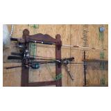 FISHING POLES, RACK, GOLF PICKER & SPRINKLER
