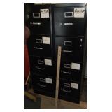 (2) METAL FOUR DRAWER FILE CABINETS