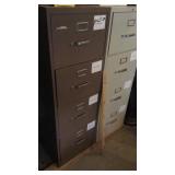 (2) METAL FOUR DRAWER FILE CABINETS