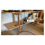 WOOD WORK BENCH MEASURES 98"L X 24"D X 34"T