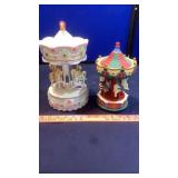 CAROUSEL & ANGLE MUSIC BOXES & SNOW GLOBES