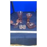 ASSORTED PINK DEPRESSION GLASS