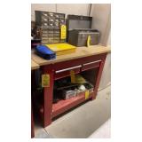 METAL WORKBENCH W/DRAWERS