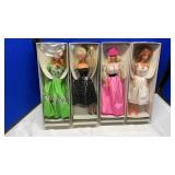 (8) COLLECTIBLE BARBIES W/ BOXES (NO MARKINGS)