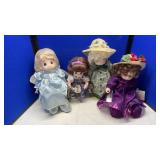(8) PRECIOUS MOMENTS DOLLS W/ STANDS
