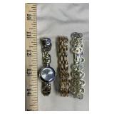 (2) LADIES BRACELETS & WATCH
