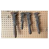 (4) ADJUSTABLE WRENCHES & AIR BLOWER CHUCK