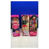 (6) BARBIES, COCA COLA,  HOLIDAY SEASONS,
