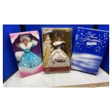 (3) WINTER SPECIAL EDITION BARBIES W/ ORIGINAL BOX