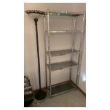 GLASS SHELF & FREESTANDING LAMP