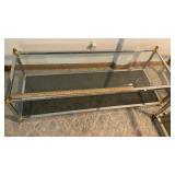 GLASS COFFEE TABLE & (2) SIDE TABLES