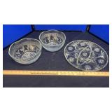CLEAR GLASS BOWLS & PLATES