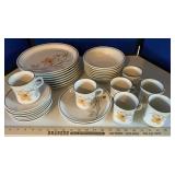 (31) pc. DISH SET W/FLORAL DESIGN