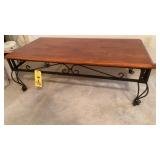 COFFEE TABLE W/METAL LEGS