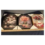 (3) FLOWER WALL HANGINGS