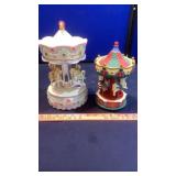 CAROUSEL & ANGLE MUSIC BOXES & SNOW GLOBES
