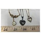 (3) NECKLACES ONE MARKED NF 925 &