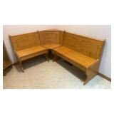 L-SHAPED/CURVED WOODEN BENCHES