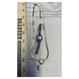 LADIES WATCH & NECKLACES (STAMPED 925 & AVON)