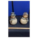 STOCKING CAP SNOWMAN & SNOWMAN W/ TOP HAT