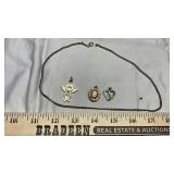 10K HART NECKLACE & TWO OTHERS