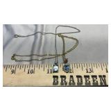 (2) LADIES GEMSTONE NECKLACES STAMPED 925