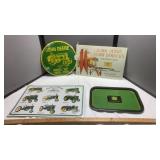 (3) J.D. METAL SIGNS, TRAY & CLLECTIBLE TIN