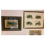 J.D. METAL SIGNS, STOCKING, & TWO WALL HANGINGS