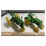 2-JD "GP" TRACTORS  WIDE FRONT AND NARROW FRONT
