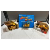 (3) ERTL JD BULLDOZERS & GRADER 1/64 SCALE