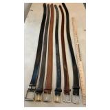 (6) MENS LEATHER BELTS (SZ.42)