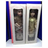 (2) AMERICAN CLASSICS HAND CRAFTED PORCELAIN DOLLS