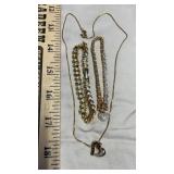 LADIES HEART SHAPED NECKLACE STAMPED 925 & OTHERS